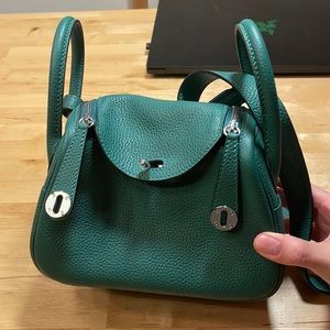 Lindy 18 Style real leather Dark Green crossbody/ shoulder bag